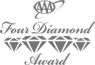 The image shows a logo for the "Four Diamond Award" featuring four diamond icons in a decorative design.